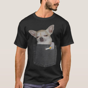 Chihuahua Eigentümer Chihuahua in Pocket T-Shirt