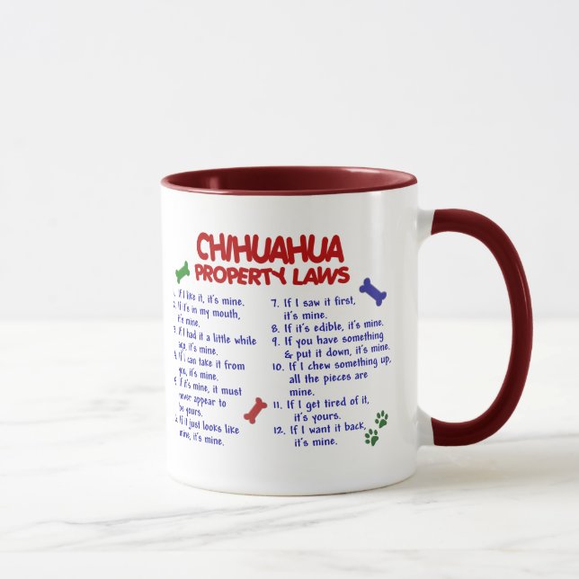 CHIHUAHUA Eigentums-Gesetze 2 Tasse (Rechts)