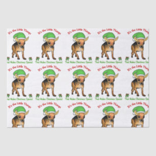 Chihuahua Elf Weihnachten Seidenpapier
