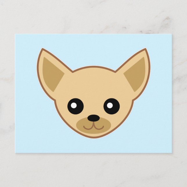 Chihuahua Face Postkarte (Vorderseite)