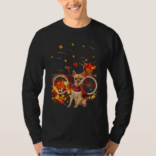 Chihuahua Fahrrad Herbst Hund Blatt Fall  Fall Ihr T-Shirt