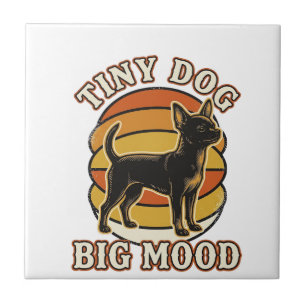 Chihuahua-Fan-Shirt Retro Graviert Hund Humor Des Fliese