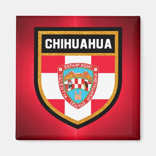 Chihuahua Flag Magnet (Vorne)