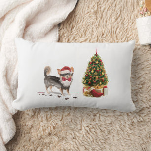 Chihuahua Funny Christmas Dog Tree Lendenkissen