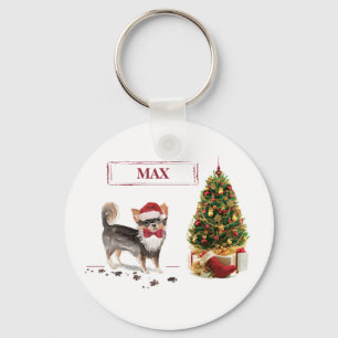 Chihuahua Funny Christmas Dog Tree Schlüsselanhänger