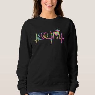 Chihuahua für Mama Frauen Herzschlag Tie Dye Chiwa Sweatshirt