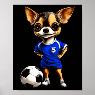 Chihuahua Fußball Poster