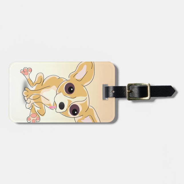 Chihuahua-Gepäckanhänger Gepäckanhänger (Vorderseite horizontal)