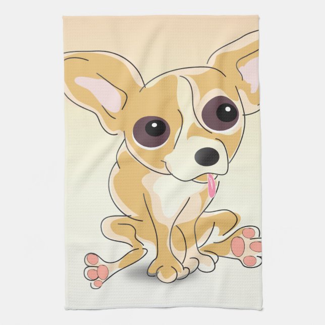 Chihuahua-Geschirrtuch Küchentuch (Vertikal)