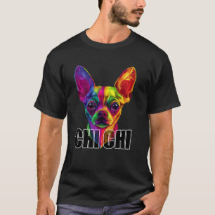 Chihuahua-Gesicht Bunt Chi Chi Hunde Liebhaber Män T-Shirt