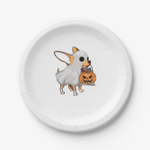 Chihuahua Ghost Pumpkin Halloween Shirt Pappteller