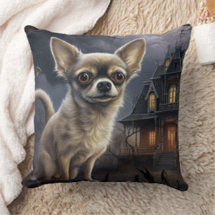 Chihuahua Halloween Beängstigend Kissen
