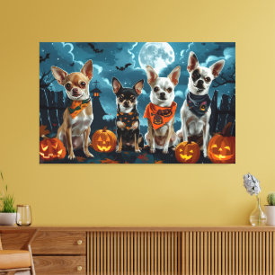 Chihuahua Halloween Gruselig Leinwanddruck