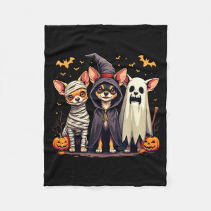 Chihuahua Halloween-Kostüm Mumie Hexe Geist Hund Fleecedecke