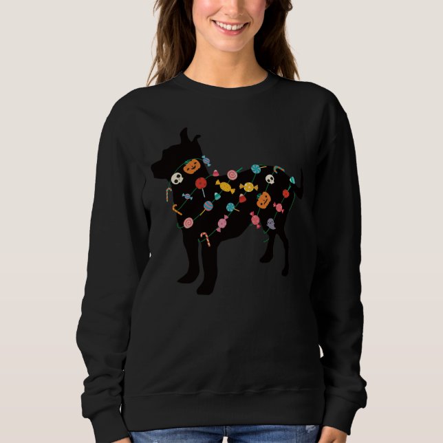 Chihuahua Halloween Kostüm Niedliche Ausstattung f Sweatshirt (Vorderseite)