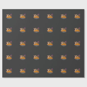 Chihuahua Halloween-Kürbis-Hexen-Hund-Design Geschenkpapier