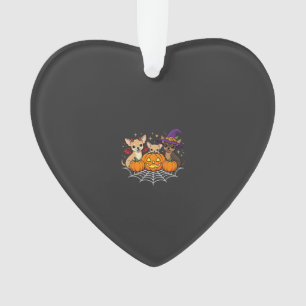 Chihuahua Halloween-Kürbis-Hexen-Hund-Design Ornament