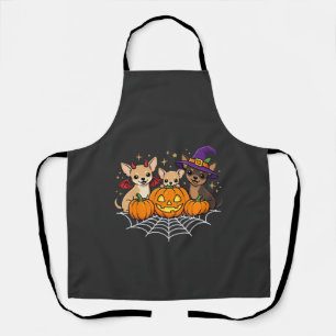 Chihuahua Halloween-Kürbis-Hexen-Hund-Design Schürze