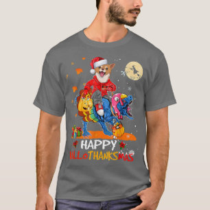 Chihuahua Happy Hallothanksmas Halloween Thanksgiv T-Shirt