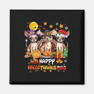 Chihuahua Happy Halloween Erntedank Merry C Magnet