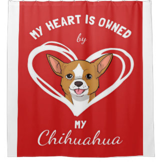 Chihuahua Heart_Dog Lover Duschvorhang