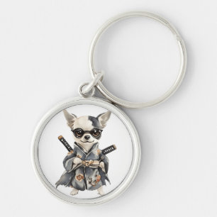 Chihuahua Helden – Aquarell-Hund HANDZEICHNUNG Schlüsselanhänger