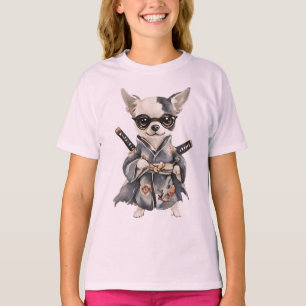 Chihuahua Helden – Wasserfarbe Hund HANDZEICHNUNG  T-Shirt