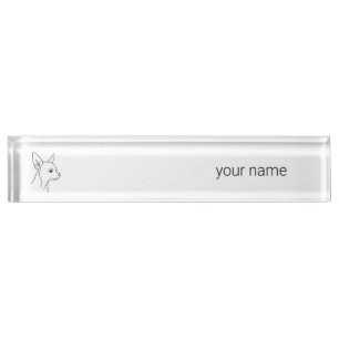 Chihuahua Heritage Minimalist Schreibtisch Name Namensplakette