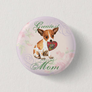 Chihuahua-Herz-Mama Button