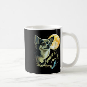 Chihuahua heult den Mond lustiger Meme  Kaffeetasse