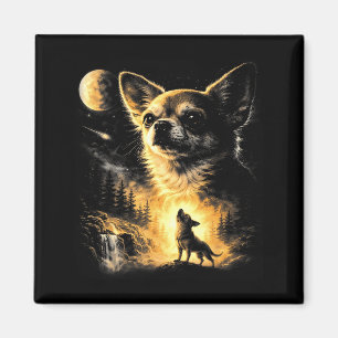 Chihuahua heult zum Mond lustig, ich habe diesen H Magnet