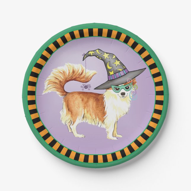 Chihuahua-Hexenpapierplatte Pappteller (Vorderseite)