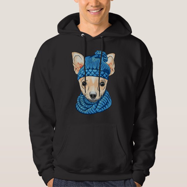 Chihuahua Hipster Hoodie (Vorderseite)