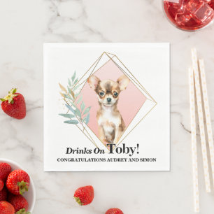 Chihuahua-Hochzeitsservietten mit Hundebild Serviette
