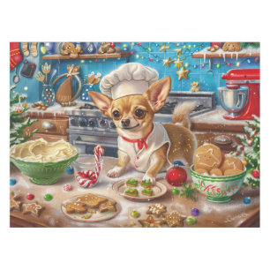 Chihuahua Holiday Baking: Feierliche Weihnachten Tischdecke