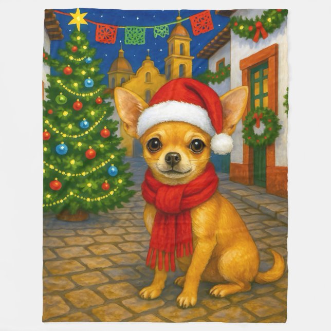 Chihuahua Holiday  Fleecedecke (Vorderseite)