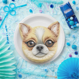 Chihuahua Hund 3D Inspiriert Pappteller