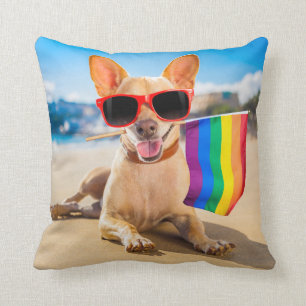 Chihuahua Hund am Strand Kissen