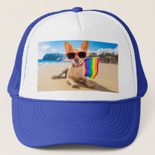 Chihuahua Hund am Strand Truckerkappe