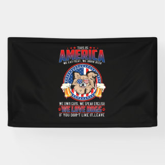 Chihuahua Hund dieses Amerika 4. Juli Banner