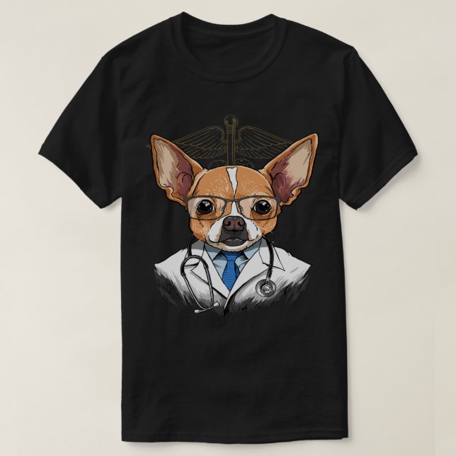Chihuahua Hund Dog Dog Tierarzt Tierärztlicher Hun T-Shirt (Design vorne)