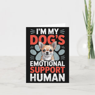 Chihuahua-Hund emotionale Unterstützung Mensch  Karte