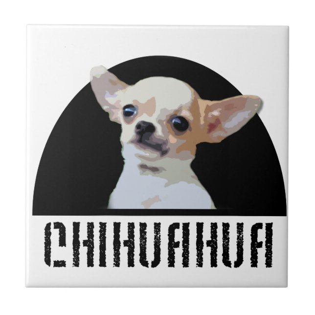 Chihuahua-Hund Fliese (Vorderseite)