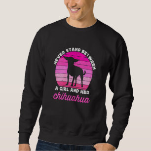 Chihuahua-Hund für Mädchen Retro-Mädchen Chiwawa Sweatshirt