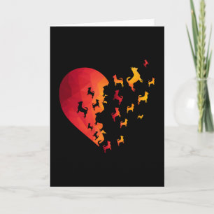 Chihuahua-Hund-Herz-Shirt Lustiges Tier-Grafik-T-S Karte