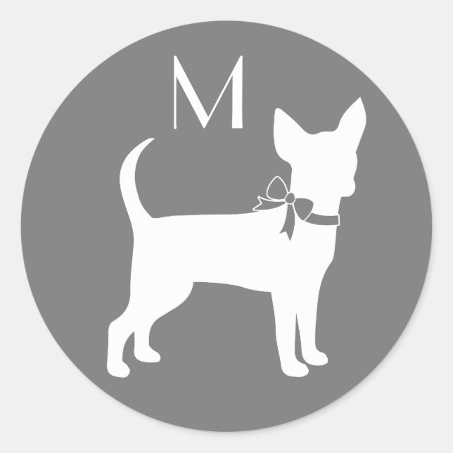 Chihuahua Hund Klassischer Rundsticker Runder Aufkleber (Vorderseite)