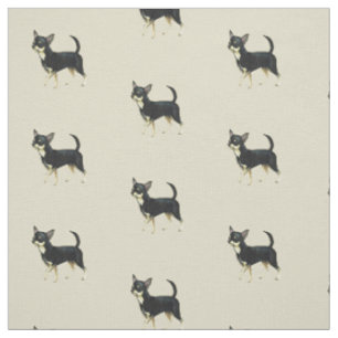 Chihuahua Hund Kunstwerk Stoff