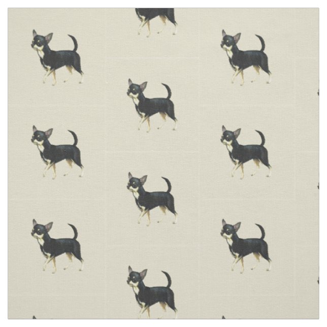 Chihuahua Hund Kunstwerk Stoff (Muster)