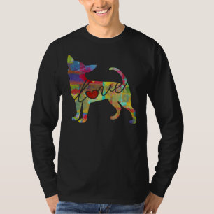 Chihuahua Hund Liebe ein helles und farbenfrohe Wa T-Shirt