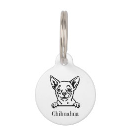 Chihuahua Hund personalisierter Name Haustiermarke